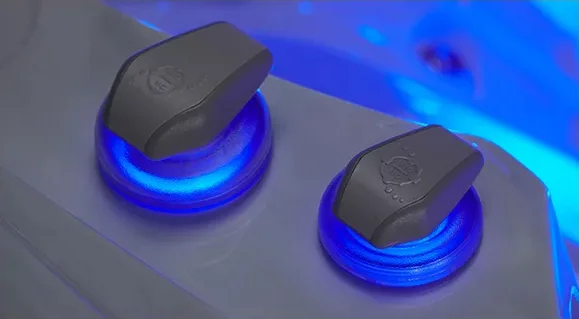 Regolatore illuminato per controllare l’intensità dell’idromassaggio in una spa Joyee