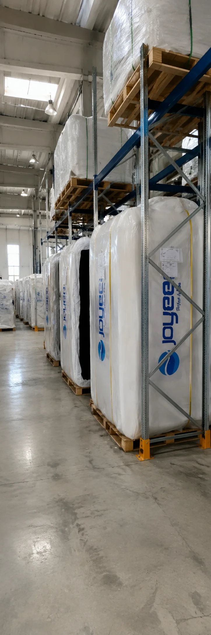 Spa Joyee preparata in magazzino per il trasporto e la consegna al cliente
